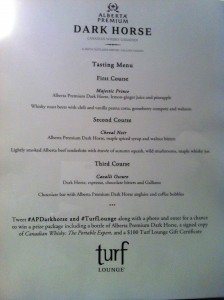 Dark Horse Tasting Menu