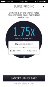 uber surge pricing